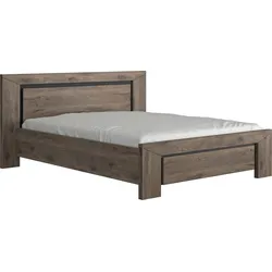 Jugendbett GAMI "Brugge", braun (eiche braun, eiche braun, eiche braun), B:177cm H:88cm L:210cm, Betten, Jugendbett, In 2 Farben erhältlich