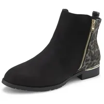 LASCANA Stiefelette Damen schwarz/leo Gr.38