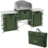 Hauki Camping Küche Khaki Campingschrank faltbar mit Tragetasche