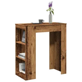 vidaXL Bartisch mit Regal 95 x 47 x 103,5 cm Braun