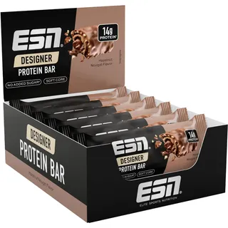 ESN Designer Bar Box, 12 x 45 g der ideale Snack mit bis zu 14 g Protein pro Riegel - made in Germany