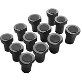 12 Stück Aluminiumlegierung Bankhaken 20mm Bank-Hundeklemme, Spannbacken Zum Flachspannen, Bank-Hundeklemme Holzbearbeitung Tisch Spannbacken Hobelbank Zubehör Für 20mm Hundeloch (Schwarz)