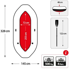 Intex Schlauchboot-Set Mariner 4 inkl. Außenbordmotor | Befestigung