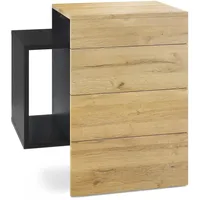 Vladon Nachttisch, Eiche, Holzwerkstoff, 60x63x36 cm, Schlafzimmer, Nachttische