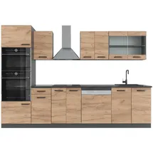 Vicco Küchenzeile R-Line 300 cm anthrazit/eiche