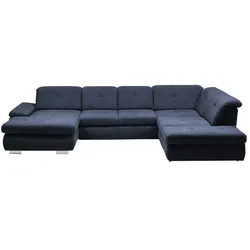 Kollektion Kraft Wohnlandschaft Flachgewebe  Affair ¦ blau ¦ Maße (cm): B: 371 H: 100 T: 260