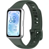 Strap-it Huawei Band 11 Armband Silikon für Huawei Band 11 - Dunkelgrün - Schnallenverschluss