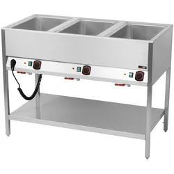 Bain-Marie Wagen Warmhalter Wasserbad Speisenwärmer 3xGN1/1 1200x600x900mm