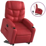 vidaXL Relaxsessel mit Aufstehhilfe Kunstleder 89 x 100 x 0 cm Rot