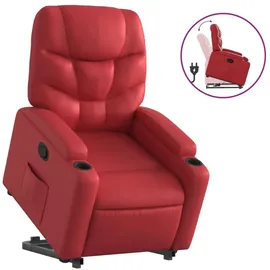 vidaXL Relaxsessel mit Aufstehhilfe Kunstleder 89 x 100 x 0 cm Rot
