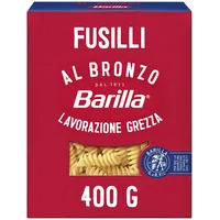 Barilla Al Bronzo Fusilli mit Bronze-Matrizen geformt, für intensive Rauheit, 100% hochwertiger Hartweizen, 400g