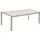 Beliani Vernio Gartentisch 180 x 90 x 76 cm Weiß/Silber