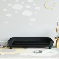 VidaXL Kindersofa Schwarz 100x50x26 cm Samt