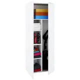VCM Holz Besenschrank Staubsauger Putzschrank Vandol II, Weiß