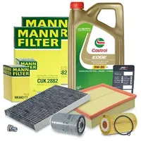 Mann-filter Inspektionspaket B+5L CASTROL EDGE FST 5W-30 LL für Skoda, VW