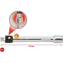 KS Tools 1/4" CHROMEplus Verlängerung mit Verriegelung, 150mm