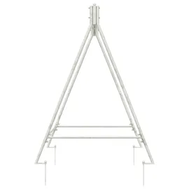 vidaXL Schaukelrahmen Antik Weiß 113 x 121,5 x 168 cm Stahl