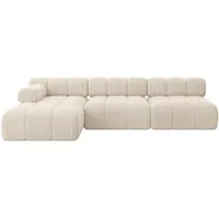 altdecor Ecksofa modulares Sofa Razon-L2 - 285x160x70 cm Beige Cord