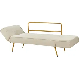 Beliani Schlafsofa Stoff Beige SAARELA