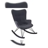 KAWOLA Schaukelstuhl Fredy Schaukelsessel Stoff dunkelgrau