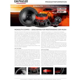 Emphaser Monolith ECP-M6X Compo | 16,5 cm aktives Lautsprecher-Komponentensystem