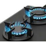 Klarstein Firetale Gaskochfeld 2-flammig Aluminium-Brenner Erdgas/Propangas inkl. Schlauch und Druckminderer Schwarz