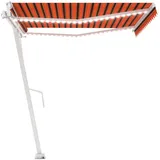 vidaXL LED Automatische Markise 450 x 300 cm orange/braun inkl. Windsensor 3069575