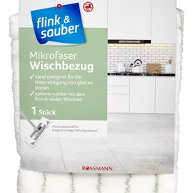 flink & sauber Wischbezug für Bodenwischer Mikrofaser 60 °C waschbar, 1 St.