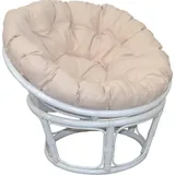 Home Affaire Rattanstuhl »Papasansessel, TOPSELLER!«, aus geflochtenem Rattan, in verschiedenen Größen (80-110 cm), weiß