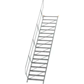 Günzburger MUNK Aluminium-Treppe Stufen 45° 18 Stufen
