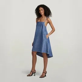 G-Star Para Simple Kurzes ärmelloses Kleid Faded Ionic Blue S