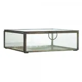 ib laursen Servierschale Ib Laursen Glasschachtel mit Deckel Solitaire quadratisch Antik Messin