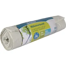 Secolan Müllbeutel 20,0 l weiß 25,0 μm, 25 St.