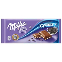 Milka & Oreo - Zartschmelzende Schokoladentafel mit original Oreo-Keksstückchen - 5 x 100g