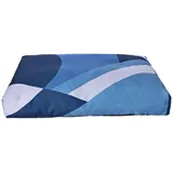 dehner lieblinge Kuschelkissen Blue Wave M 75 x 52 cm blau