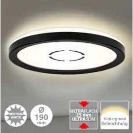 Briloner LED Panel 19 cm schwarz