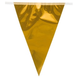 Boland Girlande Riesenwimpelkette 10 m gold metallic