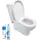 Belvit BV-SW2001 Stand-WC mit WC-Sitz Weiß