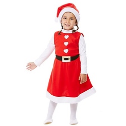 Weihnachtsfrau-Kostüm "Santa Girl" für Kinder