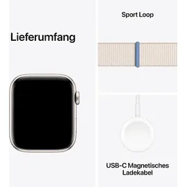 Apple Watch SE 2022 GPS 44 mm  Aluminiumgehäuse polarstern, Sport Loop polarstern