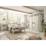 99rooms Woodsher Schlafzimmerset Pinie Weiß Anthrazit