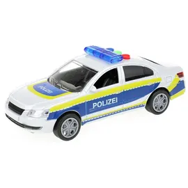 Toi-Toys Polizei Reibung mit Licht und Ton 15 cm, Farbe:Weiß,Blau