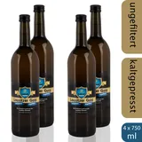 4 x Leinöl - Lausitzer Gold (kaltgepresst ungefiltert Premium Leinöl), 4 x 750ml