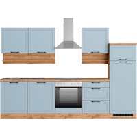Kochstation Küche »KS-Lana«, 300 cm breit, wahlweise mit oder ohne E-Geräte, blau