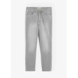 bonprix 7/8 Komfort-Stretch-Jeans Skinny, grau, 40, mit Baumwolle