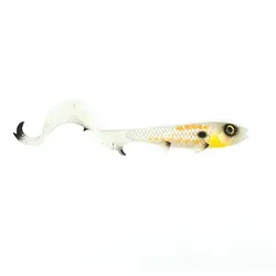 Gummiköder - Hostagevalley Curlytail White Pearl 24cm WEISS|GELB NO SIZE