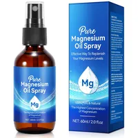 Huile De Magnesium 60ml 100% Natürlich Reines Zechstein Öl von Organic Magnesium spray für Sport & Muskel entspannung, natürliches Magnesium, Magnesiumchloridöl