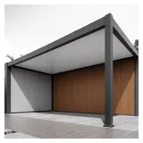 Weide Anlehncarport 4,96 x 0,40 m braun