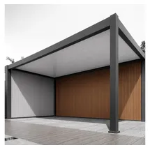 Weide Anlehncarport 4,96 x 0,40 m braun