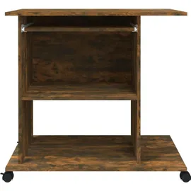 vidaXL Schreibtisch Räuchereiche 80x50x75 cm Holzwerkstoff